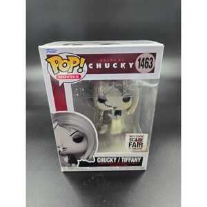 Funko Pop Movies Bride of Chucky 1463 Chucky Tiffany Hot Topic Scare Fair 2023